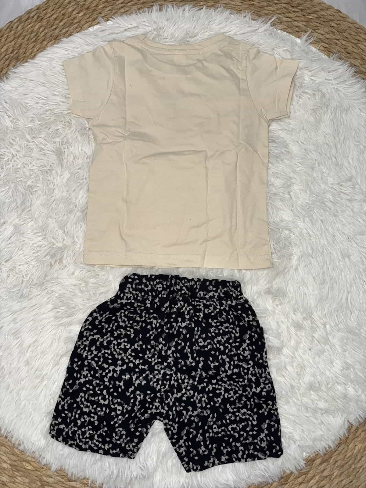 Graffiti Beige Shorts Set – Boy (Speckled Shorts)