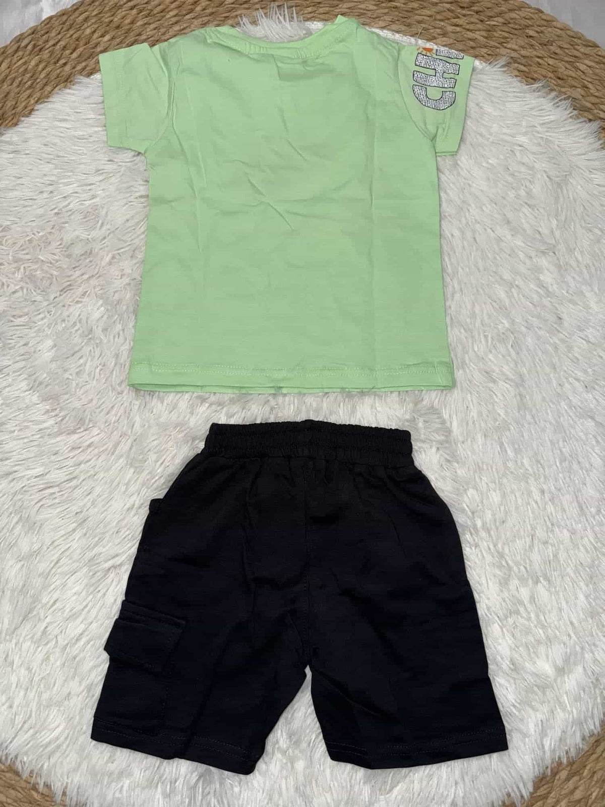 Summer Green Shorts Set – Boy (Surf Graphic)