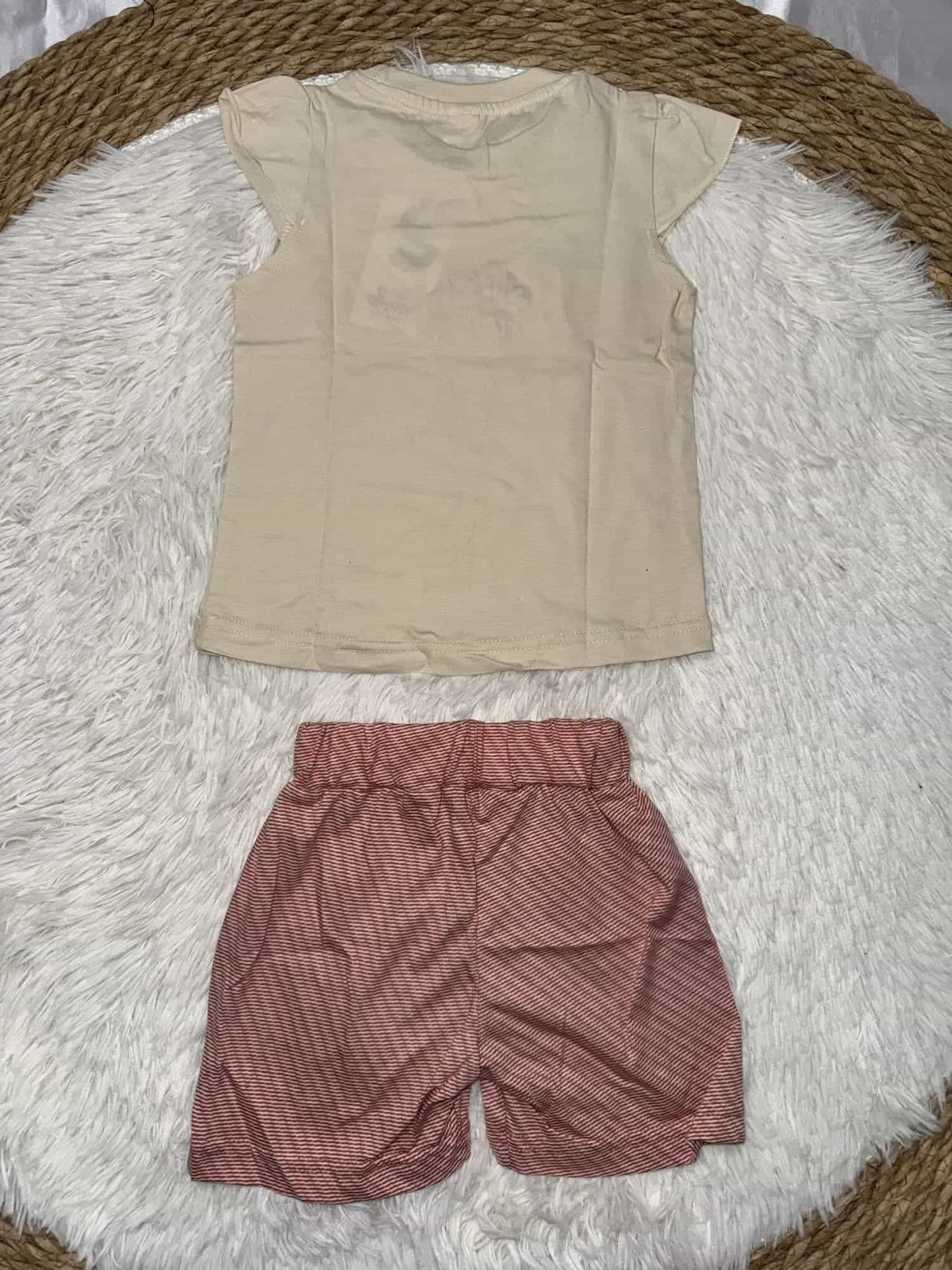 Bloom Pink Shorts Set – Girl (Floral Lettering)