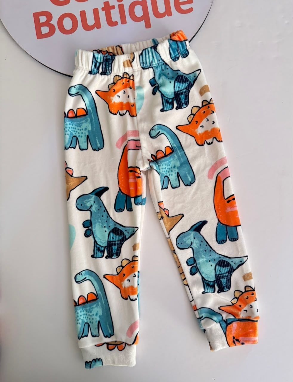 Boys' Dinosaur Soft Velvet Pajama Set : BK1-003B