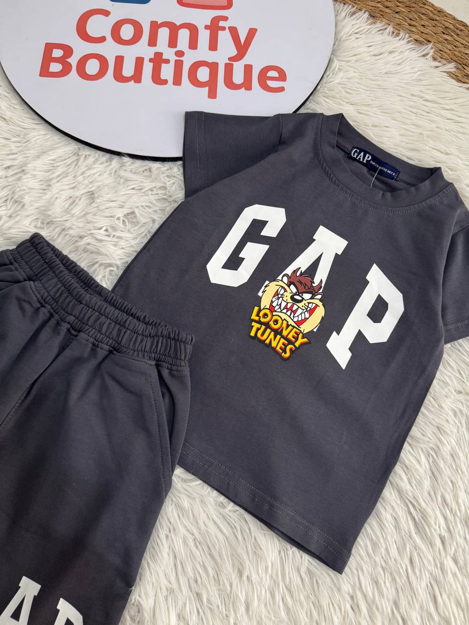 Fun Cartoon-Themed Summer Outfit for Boys