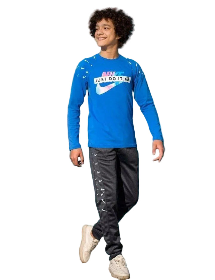 Boys Casual Graphic Shirt and Track Pants Set