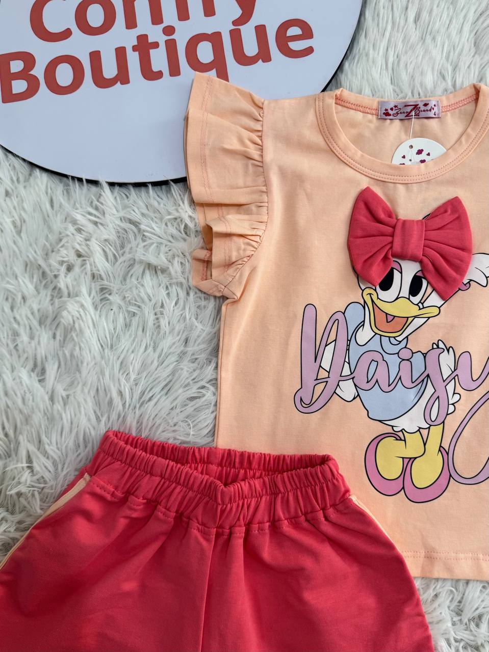 Girls Daisy Duck Summer Set – Pink Bow Edition