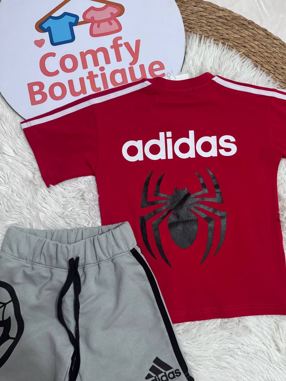 Boys Spider-Man Cotton T-Shirt & Shorts Set – Soft Summer Outfit for Kids