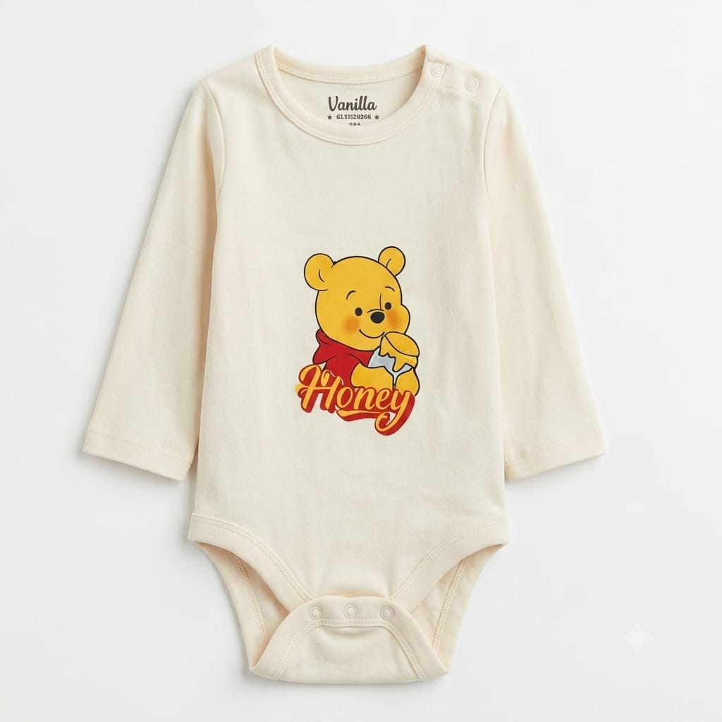 Baby 4-Piece Long Sleeve Bodysuits Set – Soft Cotton, Cute Prints : VA1-001
