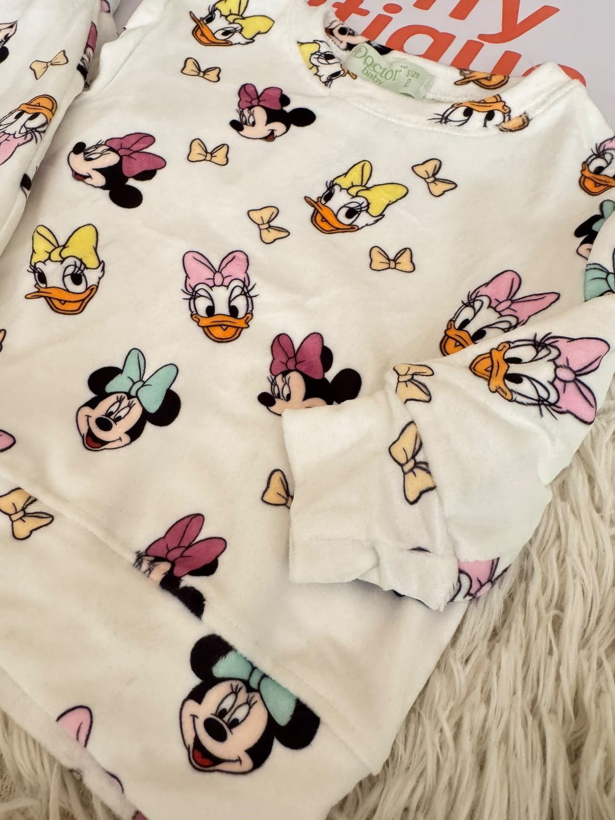 Girls' Minnie Mouse Pajama Set | Long Sleeve Cozy Sleepwear : DB1-005G