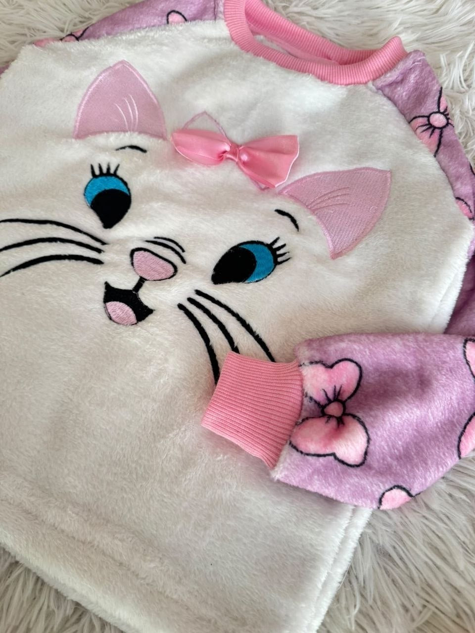 Girls’ Marie Cat Ultra-Soft Polar Fleece Pajama Set : ZM1-002G
