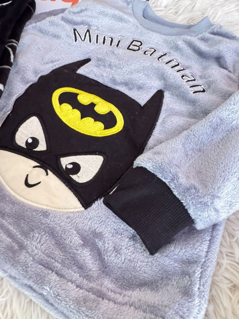 Boys’ Mini Batman Ultra-Soft Polar Fleece Pajama Set : ZM1-009G