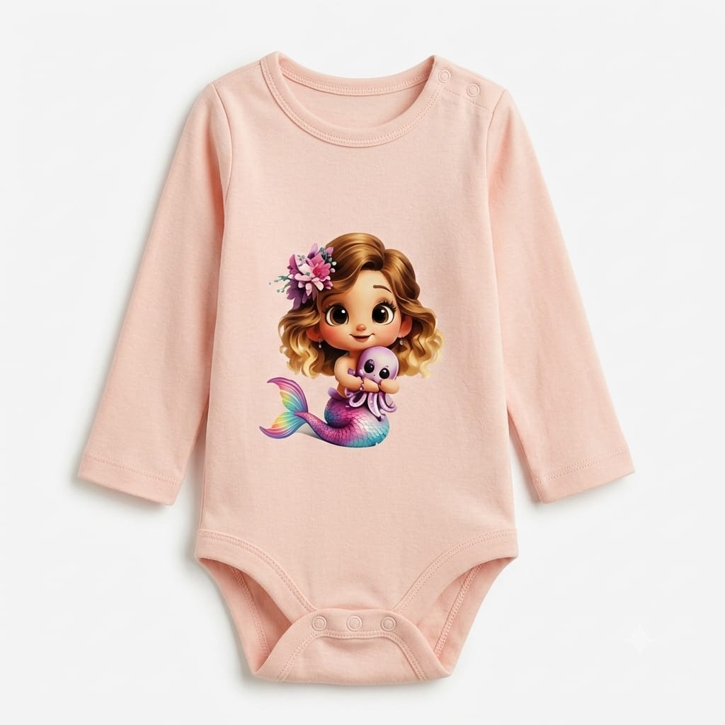 Baby 4-Piece Long Sleeve Bodysuits Set – Soft Cotton, Cute Prints : VA1-002