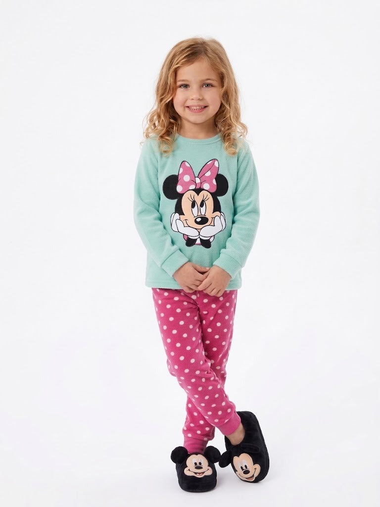 Minnie Mouse Girls’ Polar Fleece Pajama Set : BN2-004G