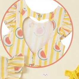 (PACK OF TWO).               Girls Summer Cotton Dress – LI011G - Watermelon Print & Solid Yellow Sleeveless Casual Dress |LI011G