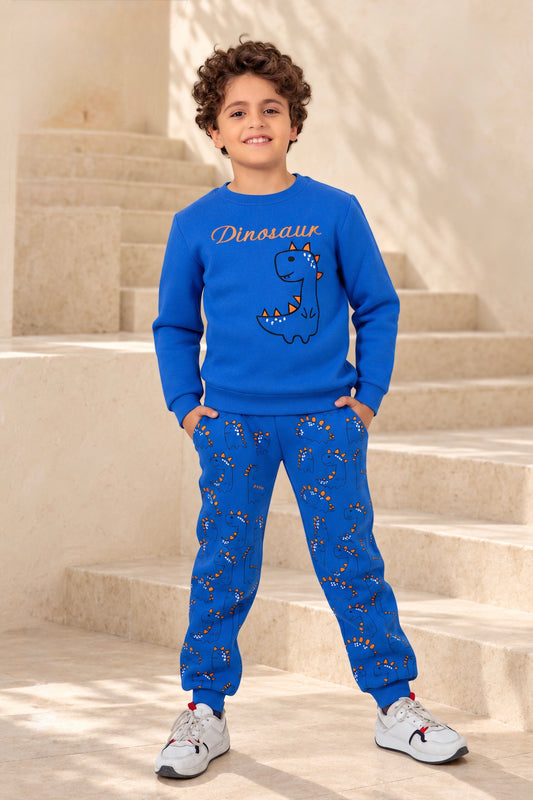 Boys’ Blue Dinosaur Pajama Set : VA4-004B
