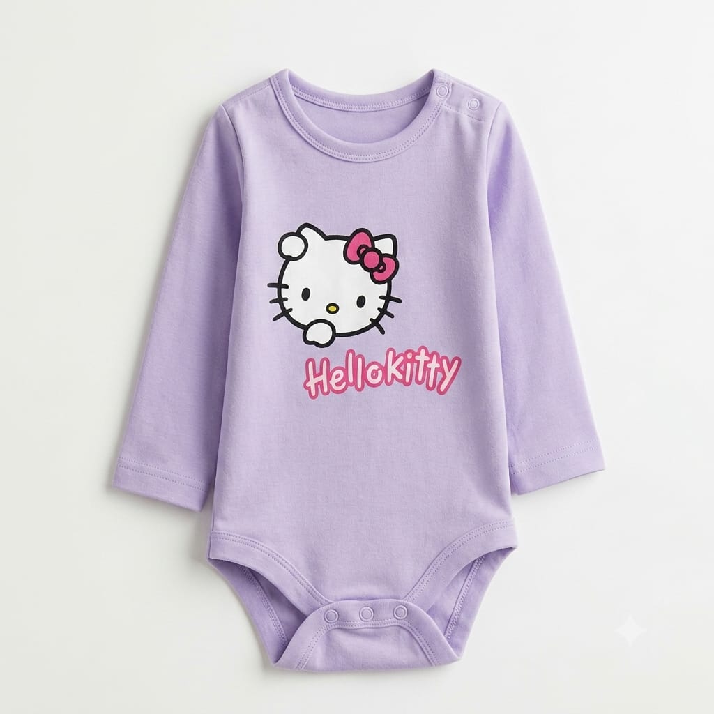 Baby 4-Piece Long Sleeve Bodysuits Set – Soft Cotton, Cute Prints : VA1-002