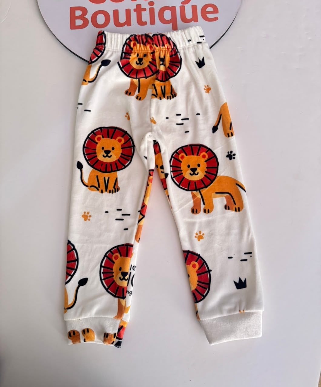 Boys' Lion "Roarr!" Soft Velvet Pajama Set : BK1-001B