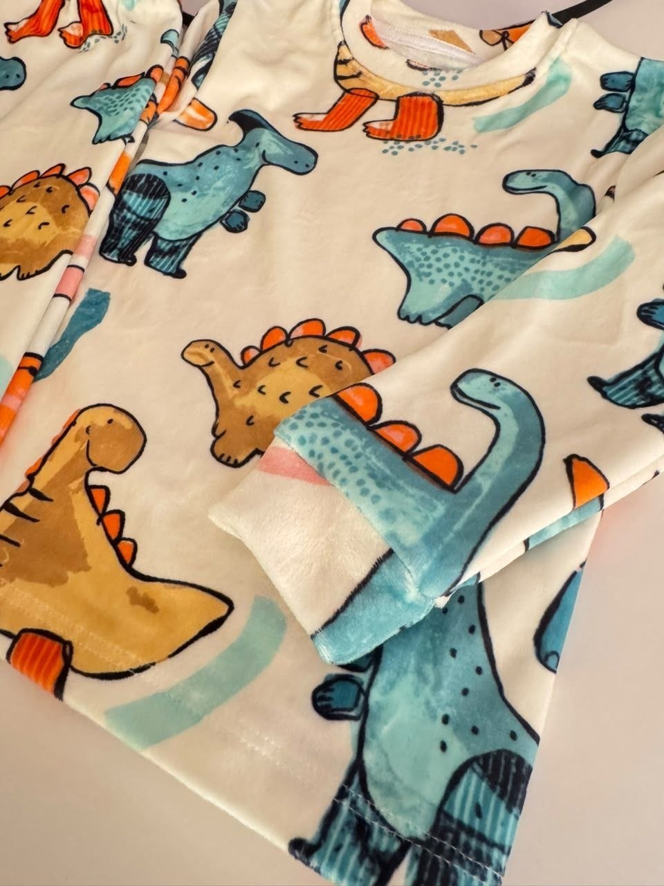 Boys' Dinosaur Soft Velvet Pajama Set : BK1-003B