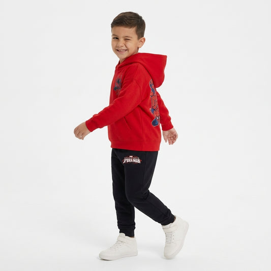 Boys' Spider-Man 2-Piece Hoodie & Jogger Set – Red / Dark Navy
