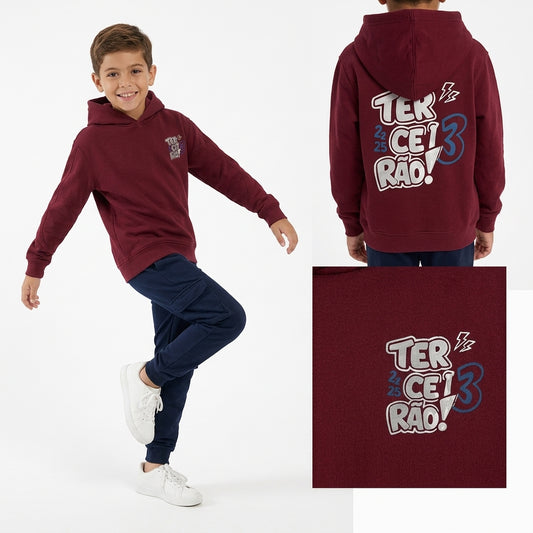 Boys 2-Piece Burgundy Hoodie & Navy Cargo Joggers Set – Terceirão Edition
