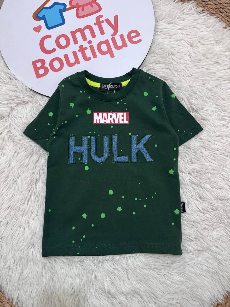 Marvel Hulk Boys Oversized T-Shirt – Green Splash Print
