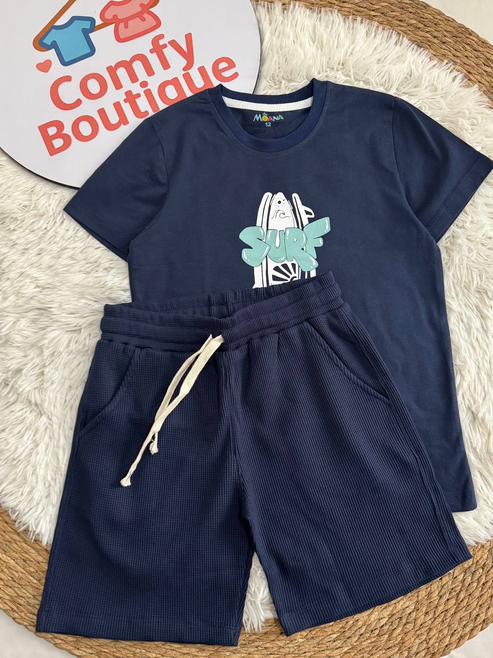 Surf Rules For Wild Beachers Boys Cotton set