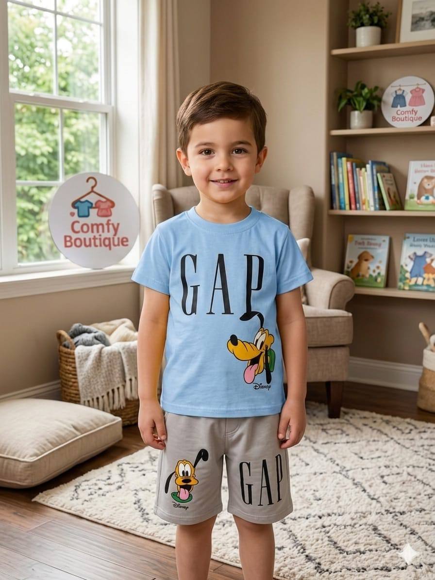 Cute Disney Pluto Summer Outfit for Boys