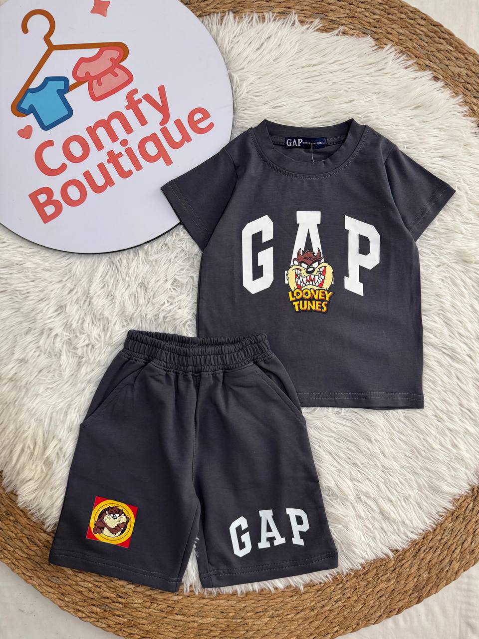 Fun Cartoon-Themed Summer Outfit for Boys