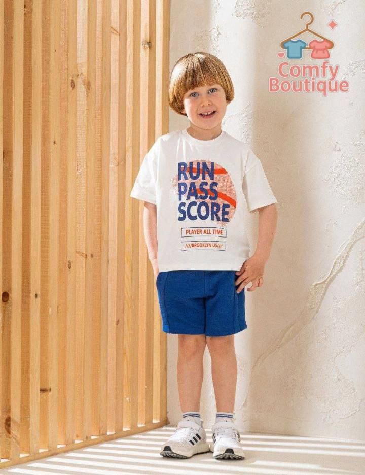 Sporty Brooklyn Tee +Blue Short Summer