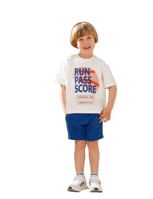 Sporty Brooklyn Tee +Blue Short Summer