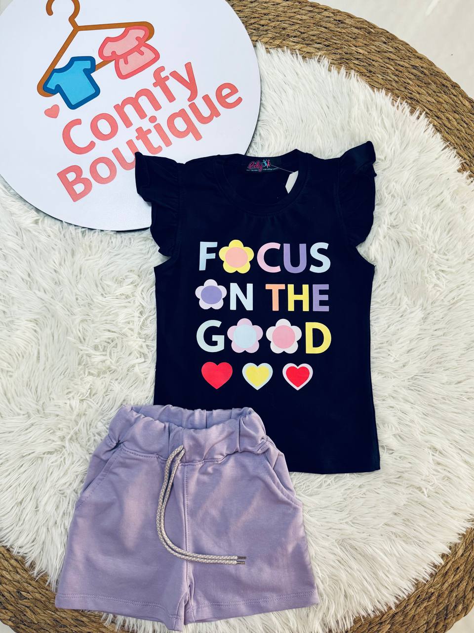 Girls Printed Summer Set – Focus on the Good