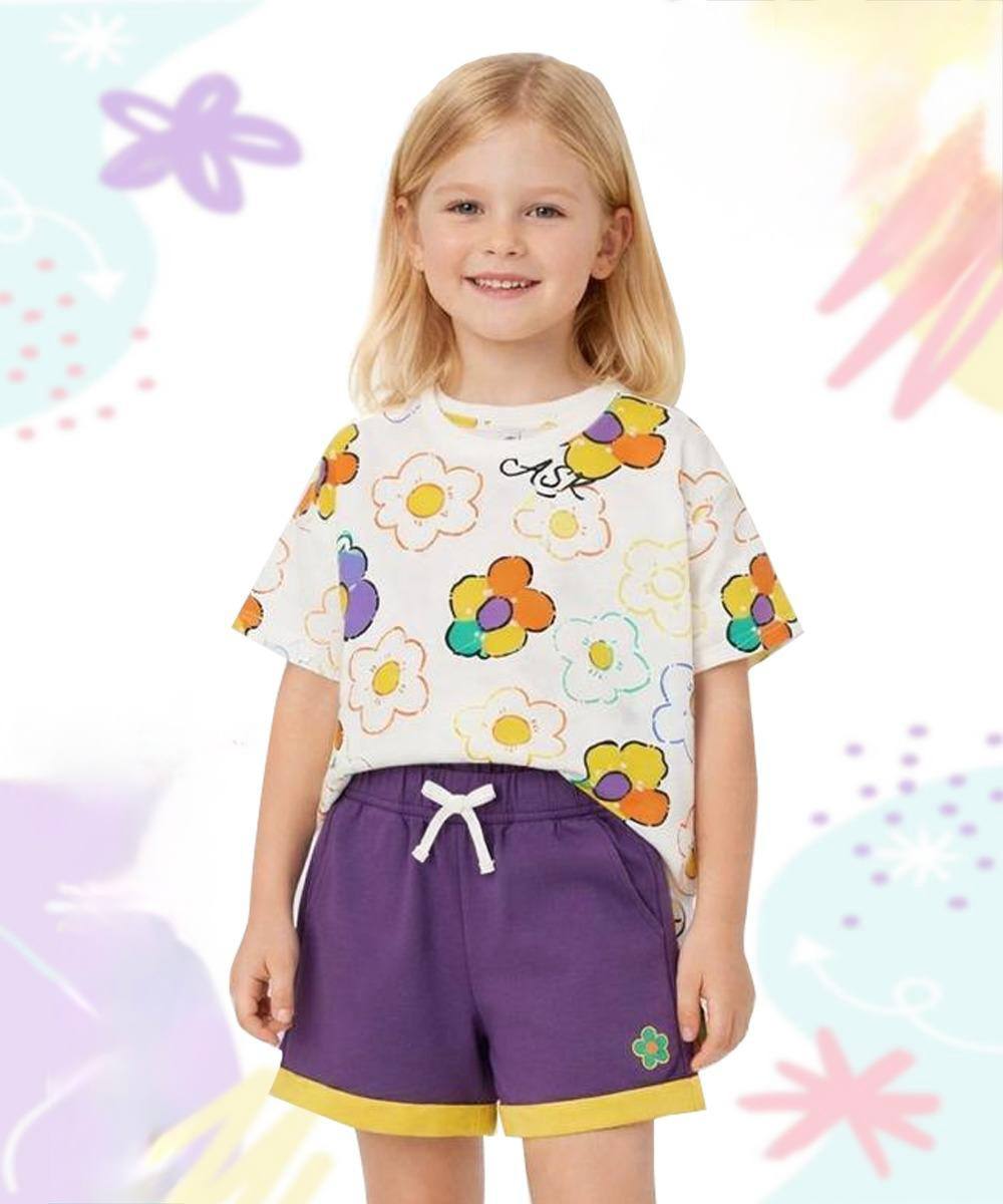 Bright Blossom Girls Matching Set