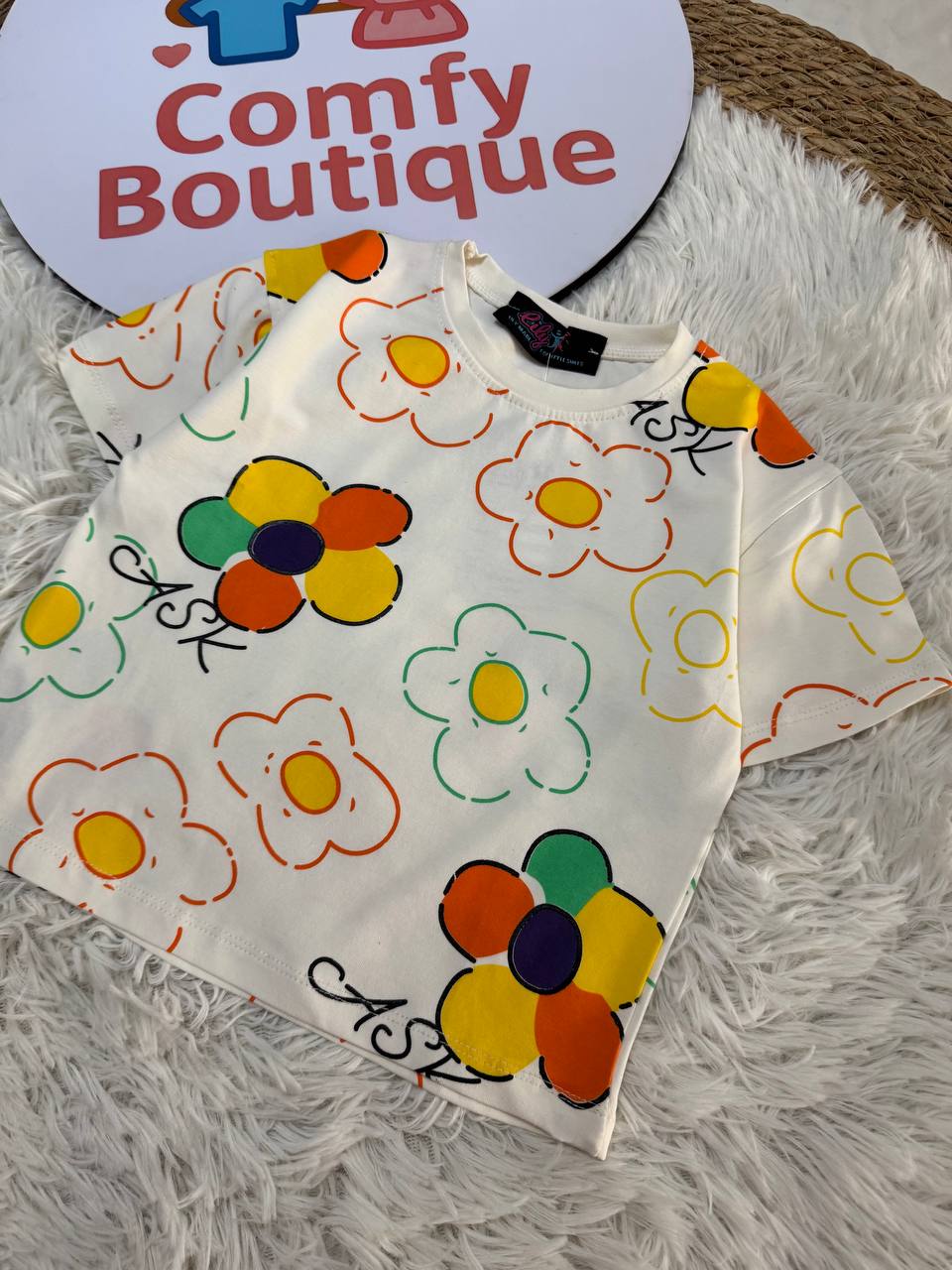 Bright Blossom Girls Matching Set