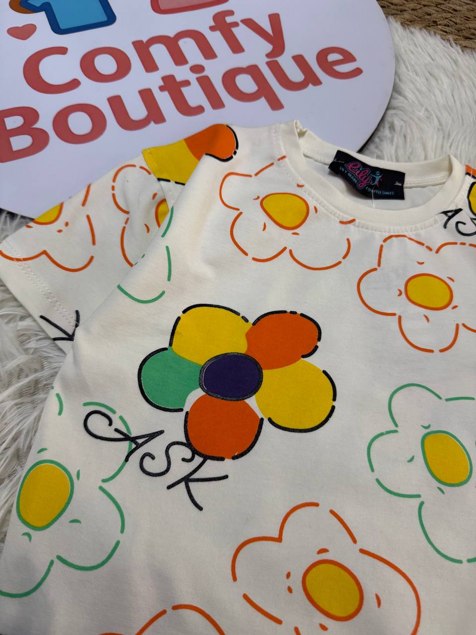 Bright Blossom Girls Matching Set