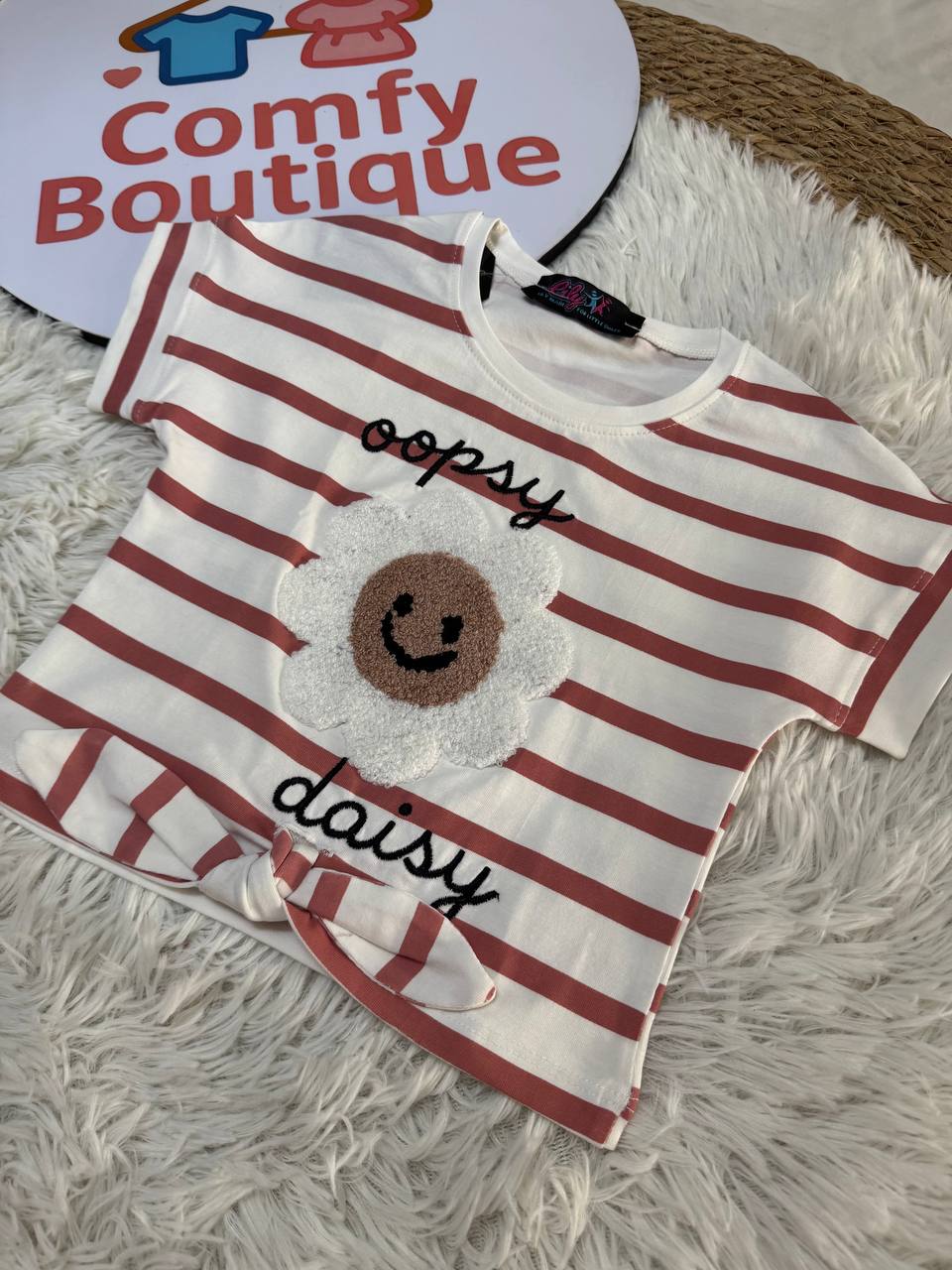 Cute Daisy Print Girls Summer Outfit