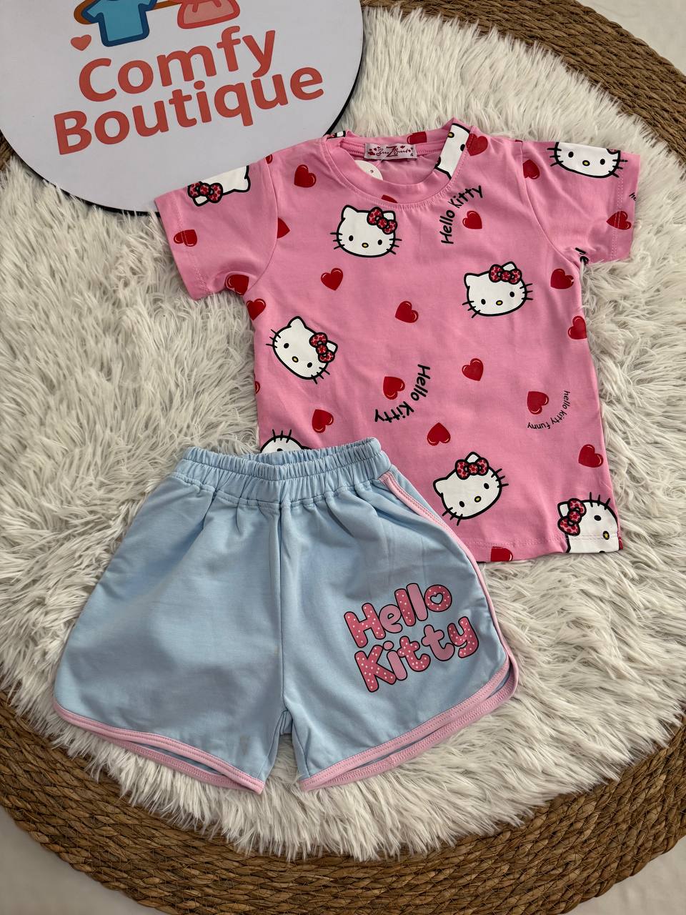 *Hello Kitty Hearts Girls Pajama Set