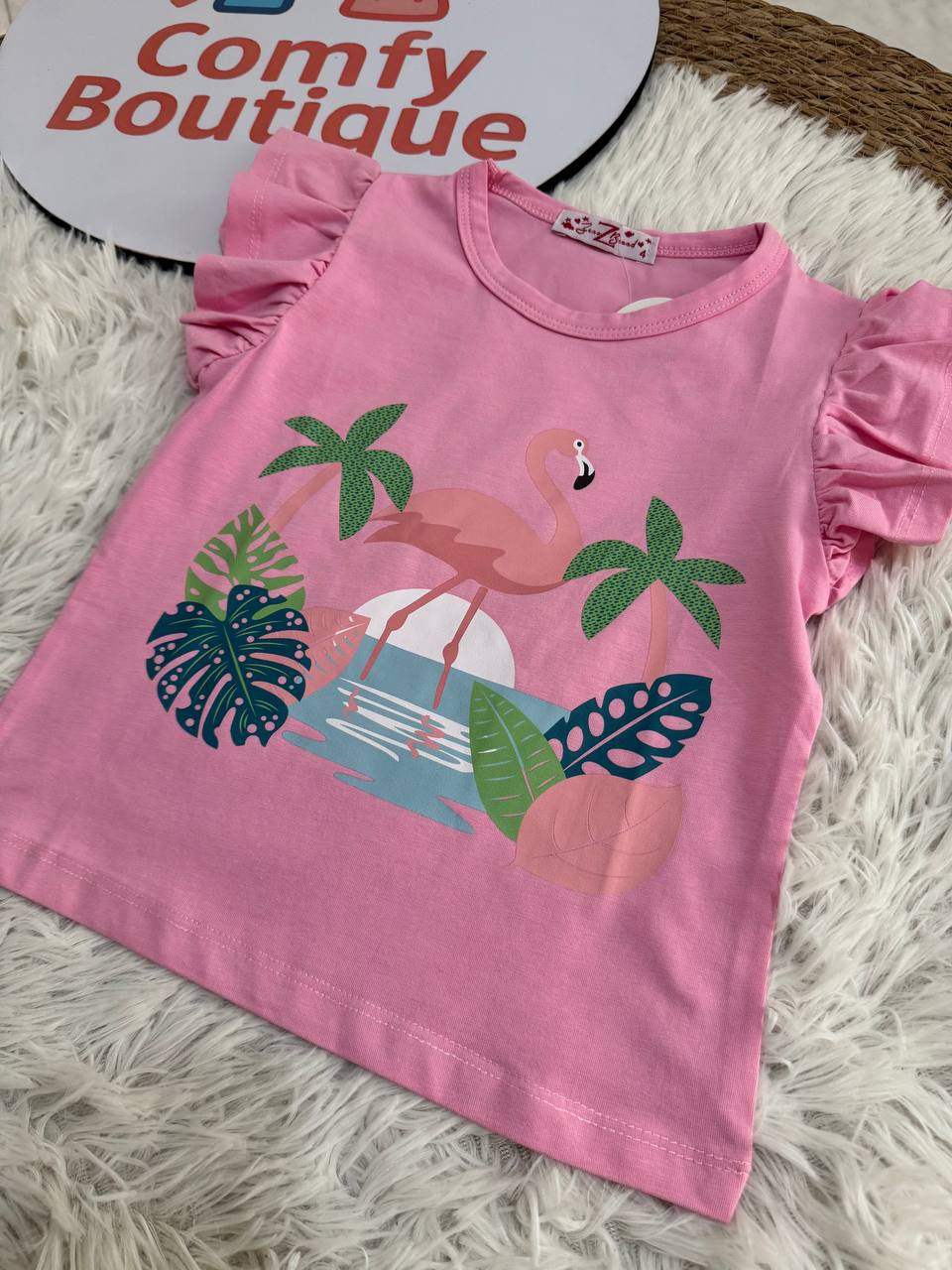 Girls Tropical Flamingo Set | Pink Summer Outfit 🌴🦩