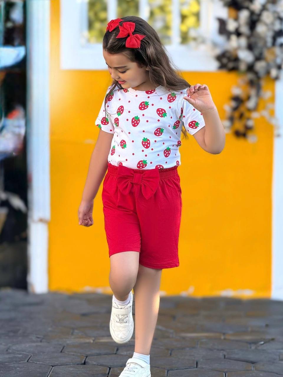 Girls Strawberry Summer Set