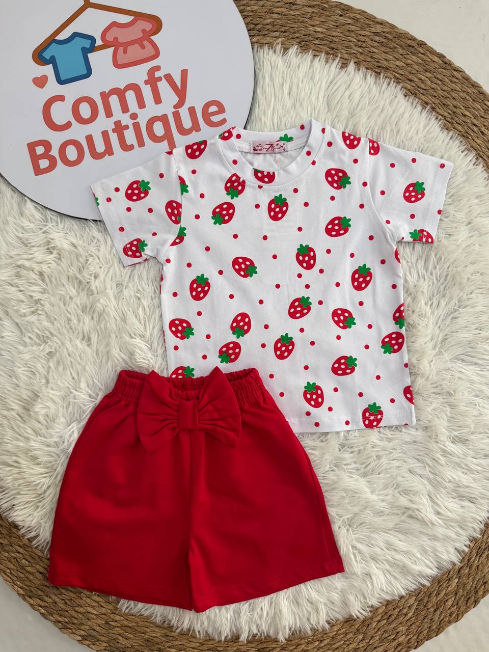 Girls Strawberry Summer Set