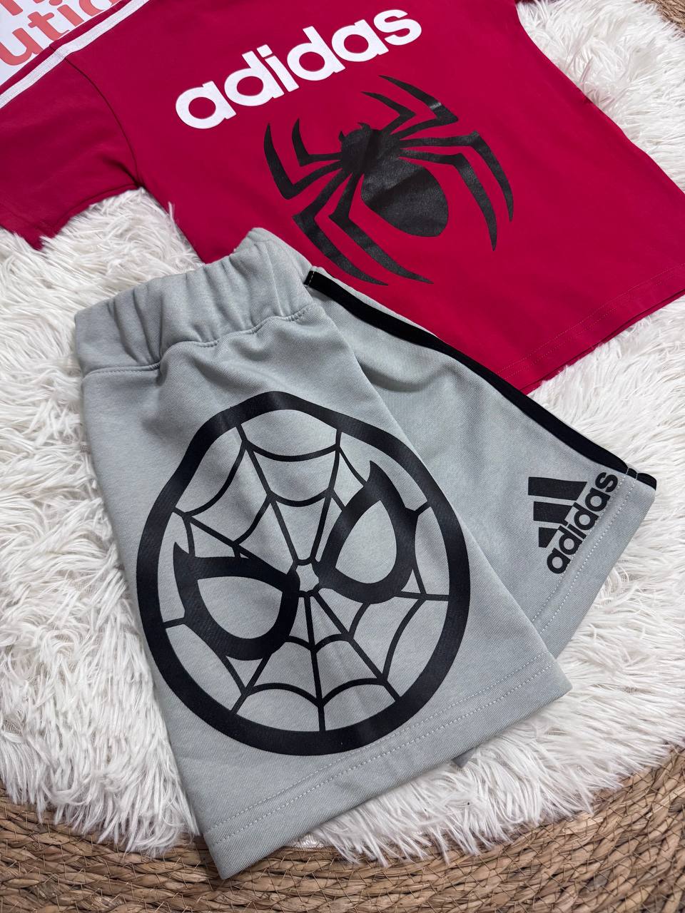 Boys Spider-Man Cotton T-Shirt & Shorts Set – Soft Summer Outfit for Kids