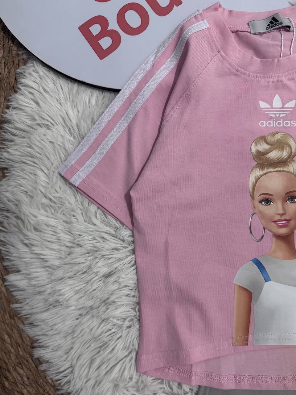 Girls Barbie Cotton T-Shirt & Wide Leg Pants Set – Trendy Casual Outfit
