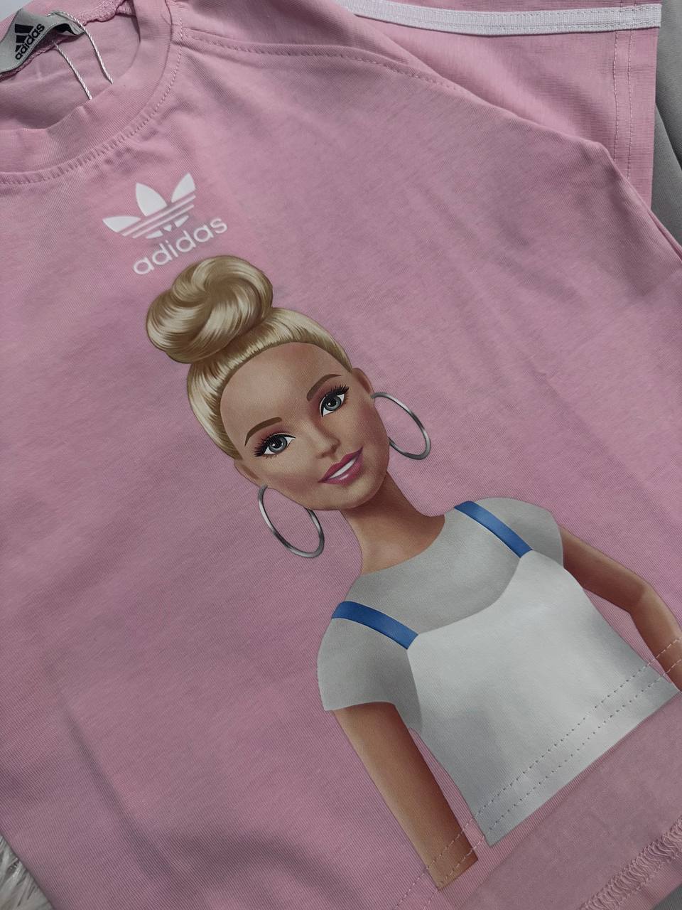 Girls Barbie Cotton T-Shirt & Wide Leg Pants Set – Trendy Casual Outfit
