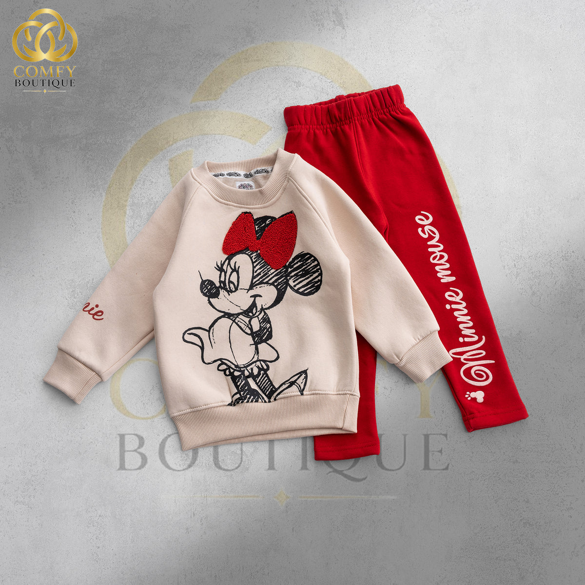 Girls' Minnie Mouse Fleece Sweatshirt & Pants Set : VA5-001G