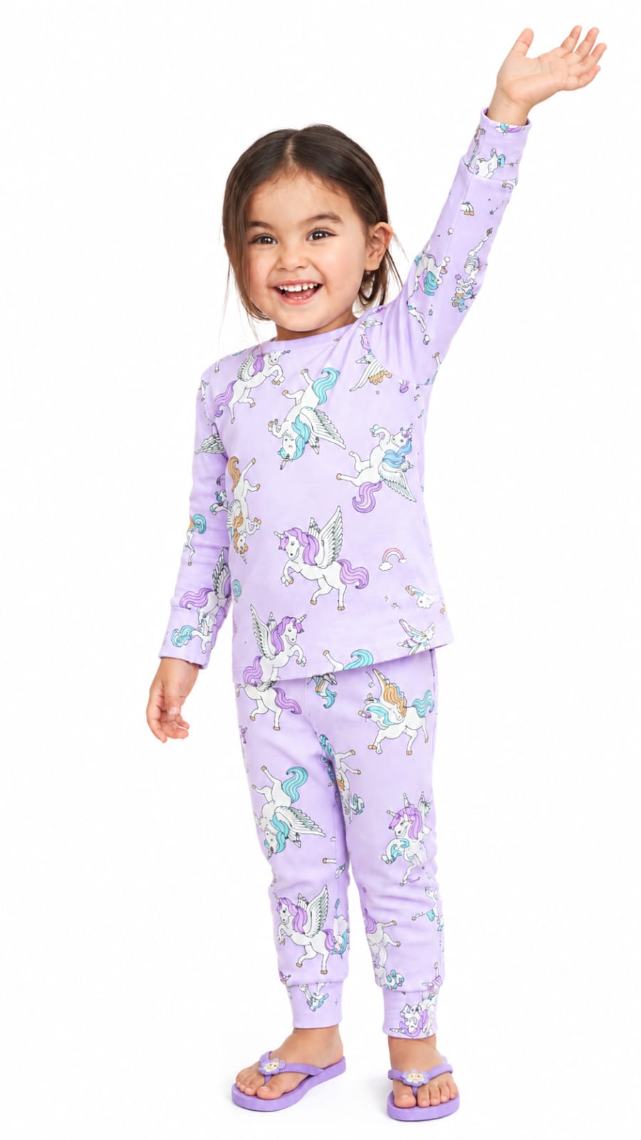 Girls' Unicorn Pajama Set | Long Sleeve Cozy Sleepwear  : DB1-007G