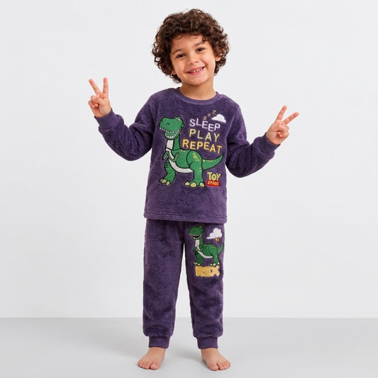 Boys’ Toy Story Rex Ultra-Soft Polar Fleece Pajama Set : ZM1-007G