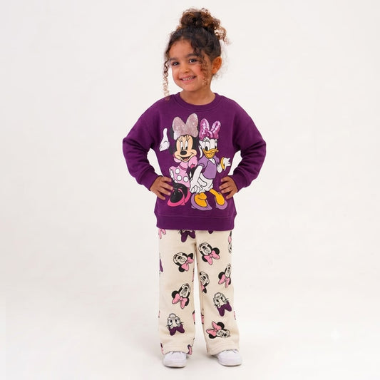 Disney Minnie & Daisy 2-Piece Fleece Tracksuit Set for Girls