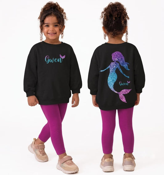 Girls Mermaid Gwen Black Set