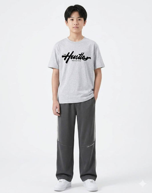 Boys Hustle Summer Set – Grey & Charcoal Set CH016B