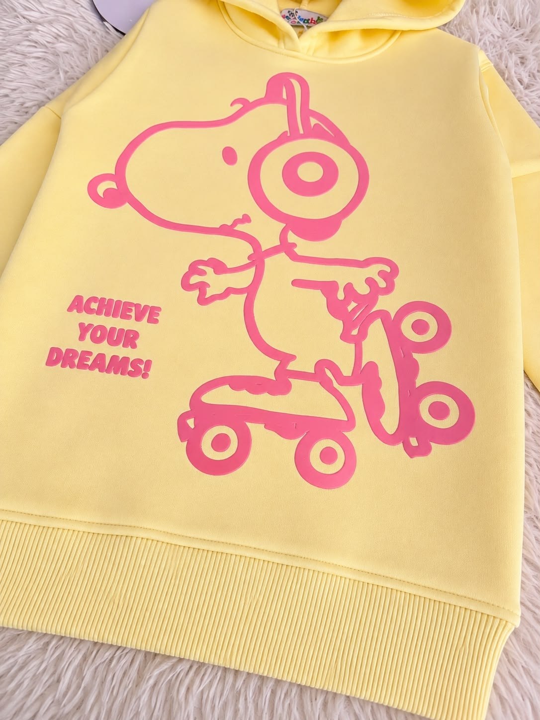 Girls’ Yellow Snoopy Hoodie Dress : PK1-003G
