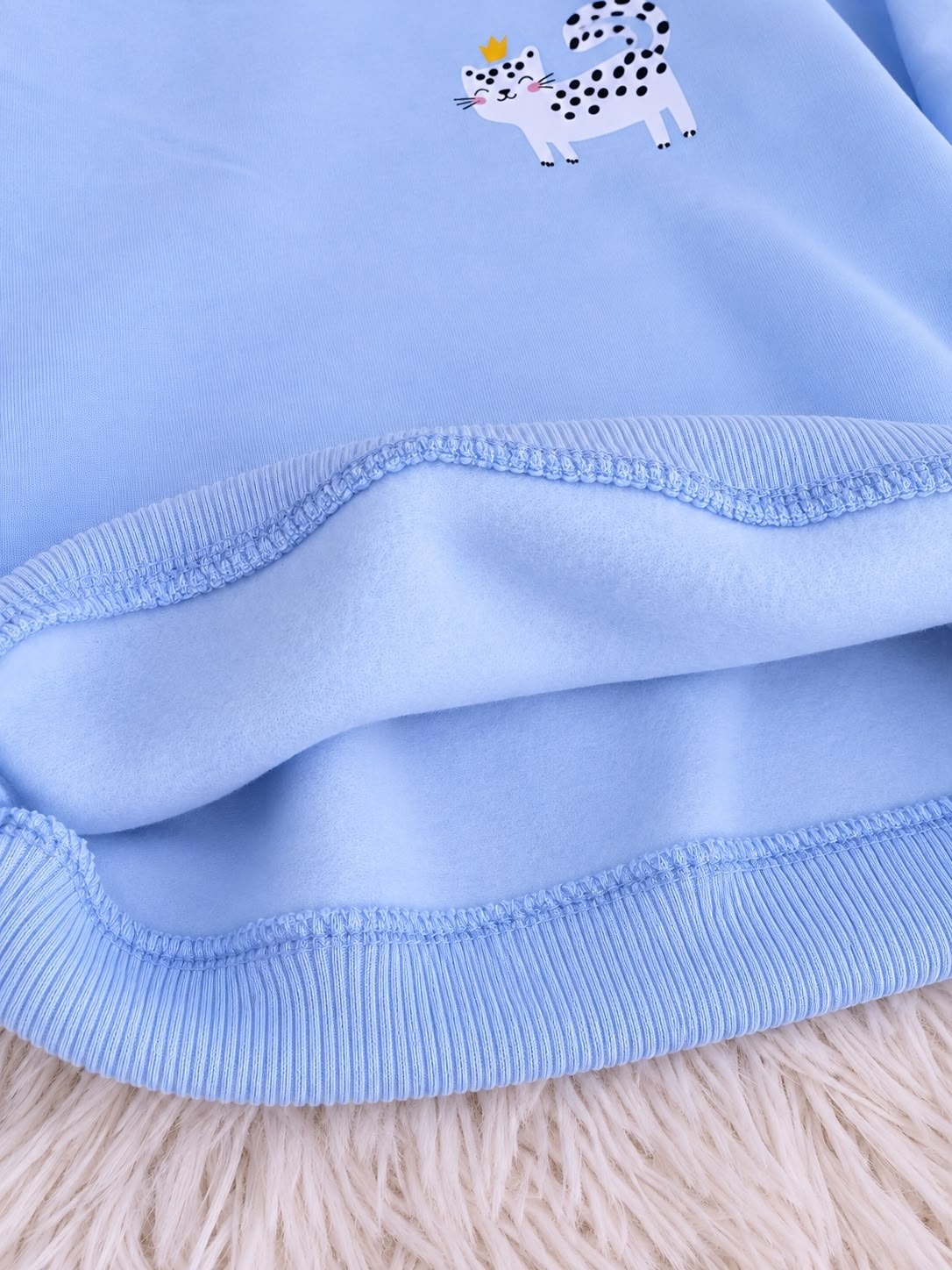 Girls’ Blue Deer Hoodie Dress : PK1-002G
