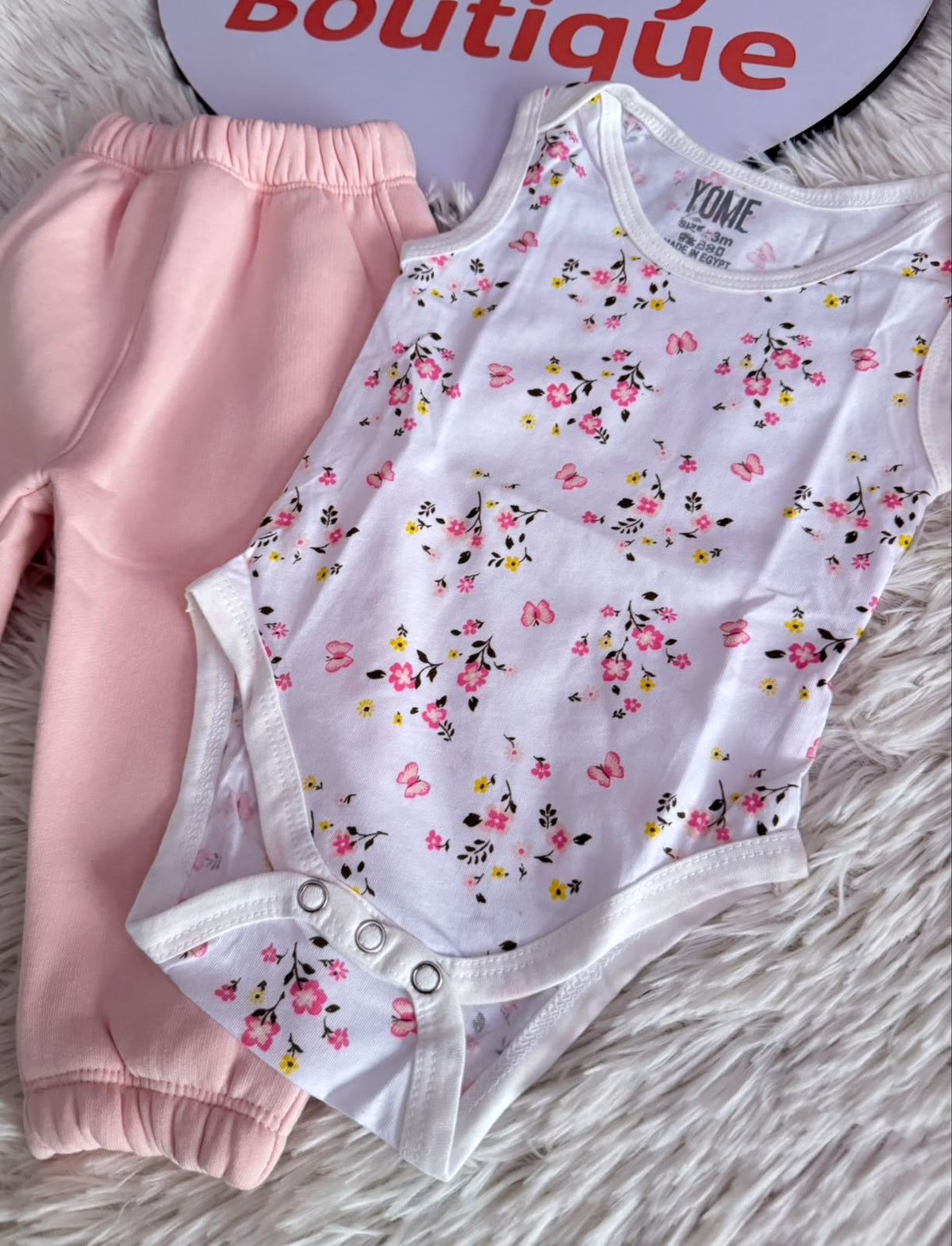 Girls’ Pink Bear Hooded Fleece Set : YM3-004