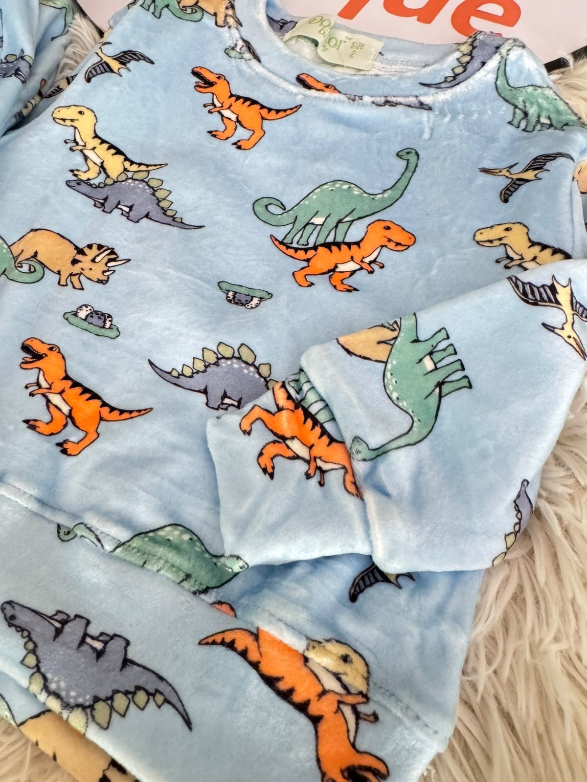 Boys Dinosaur Pajama Set | Long Sleeve Cotton Sleepwear : DB1-001B
