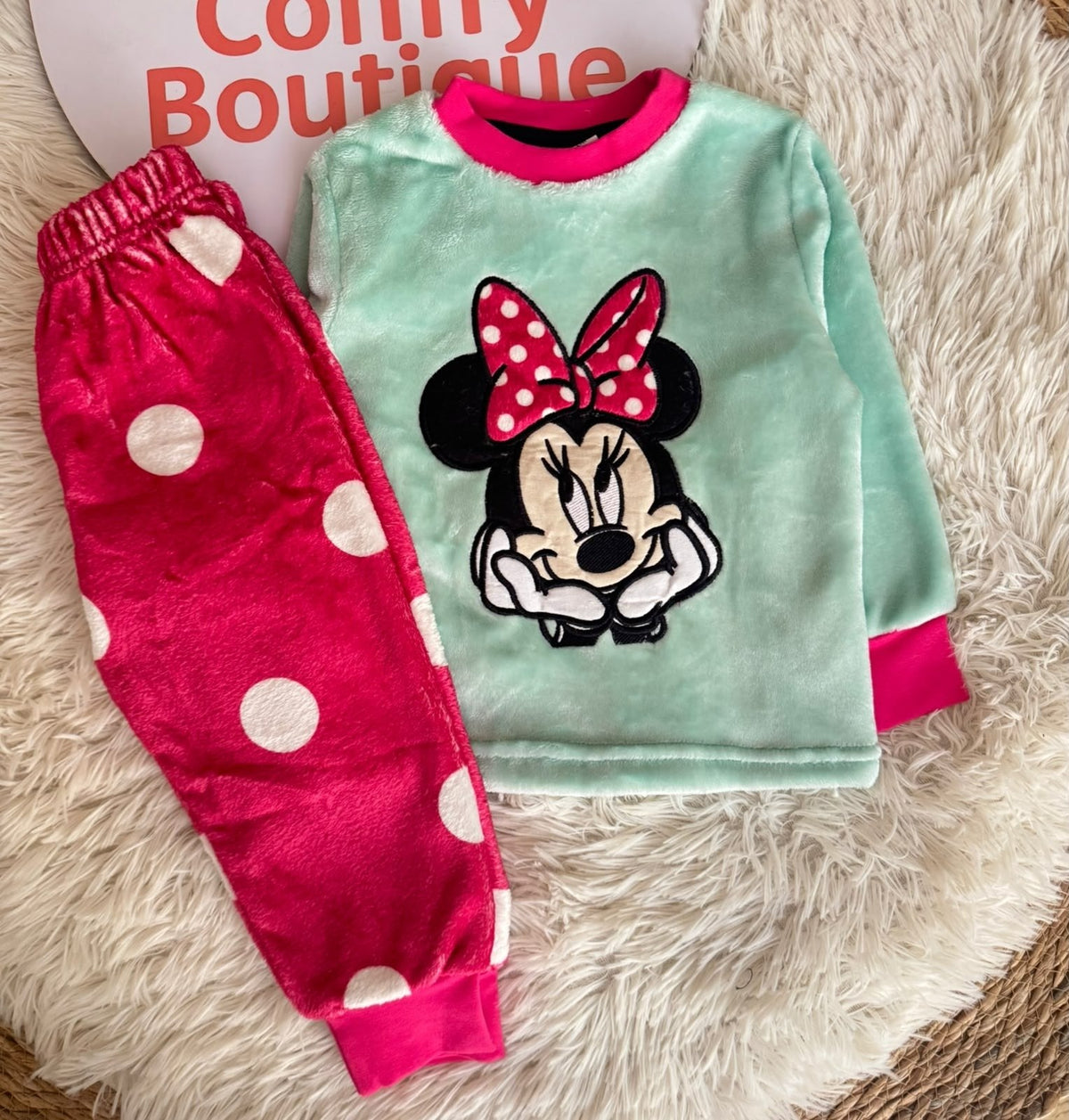 Minnie Mouse Girls’ Polar Fleece Pajama Set : BN2-004G